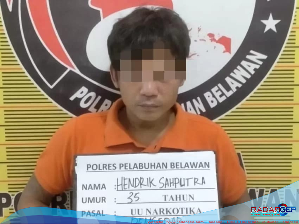 Sat Narkoba Polres Pelabuhan Belawan Tangkap Pengedar Narkoba di Desa Helvetia